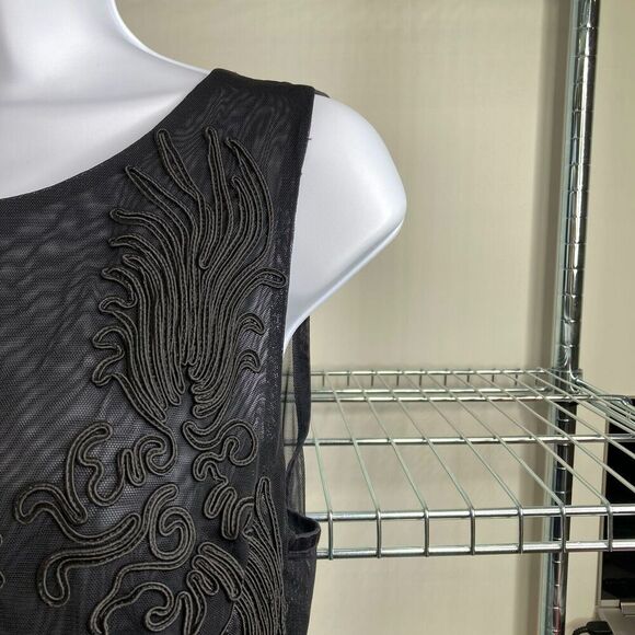 Flora Nikrooz Women’s Black Embroidered Floral Long Whimsigoth Nightgown Size M - Picture 7 of 11